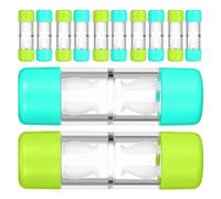 Gogogmee 12 Pezzi Porta Lenti Contatto Rigide Rgp Custodia Protettiva e Compatta per Viaggio Contenitore Salvaspazio con Scomparti Individuali e Chiusura Ermetica per Uso Quotidiano