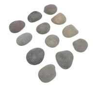 Gogogmee 12 Pezzi Rocce Piatte Naturali da 5-8 CM per Pittura Fai da Te Ciottoli Lisci di Fiume per Decorazioni Giardino e Casa Set Artigianale per e Adulti Materiali Creativi per