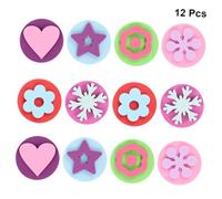 Gogogmee 12 Pezzi Timbri Autoinchiostranti per Eva Doppia Faccia Strumenti Creativi per Disegno e Graffiti Colori Casuali Gioco Educativo per Scuola e Casa Colore Casuale Colore Casuale