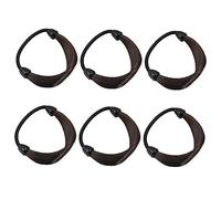 Gogogmee 12 Pz fascia per elastica per parrucca elastici fasce intrecciate per le donne nastro hairdo hair clip parrucche fasce per copricapo femminile plastica Black