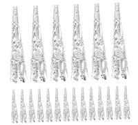 Gogogmee 120 pezzi Bead Caps Forma di Cono Argento per Gioielli Fai da Te Cappucci Distanziatori Resistenti alla Ruggine Accessori per Bracciali e Orecchini Artigianali