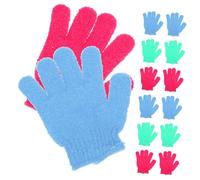 Gogogmee 14 pezzi Guanti Scrub Doccia per Guanti Esfolianti Cinque Dita per Massaggio Schiena e Pulizia Profonda Rimuove Morta e in Eccesso e Donna