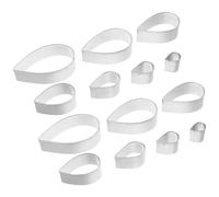 Gogogmee 14 Pezzi Stampi Petali Rosa in Acciaio Resistente per Biscotti e Fondente Cutter Goccia d'Acqua e Forma Petalo per Decorazioni Torte Matrimonio e Compleanno Utensili Pasticceria