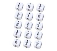 Gogogmee 15 pezzi Dadi Educativi per Frazioni Gioco Matematico per Ragazzi e Ragazze Dadi Multifunzione con Numeri e Simboli Aritmetici Compatti e Resistenti per Apprendimento Didattico