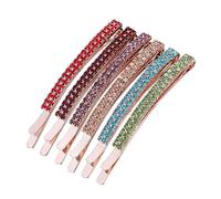 Gogogmee 18 Pollici Clip fermagli per coccodrillo da forcina di strass decoro di perle the masquerade barrette molletta fermagli per con strass copricapo di strass