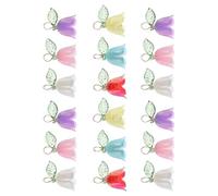 Gogogmee 18pezzi Flower Shaped Charms Beads For DIY Bracelets Necklaces Keychains Crafting Jewelry Making Supplies Flower Bead Pendants DIY Crafts Materials