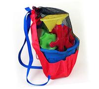 Gogogmee 1pezzi Borsa Rete Per Giocattoli Da Spiaggia Capacità Design Traspirante Per Giochi e Snack Colore Rosso Per Spiaggia o Al Parco