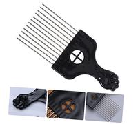 Gogogmee 1pezzi Pettine Rake Denti Larghi Per Ricci e Capelli Spessi Spazzola Styling Nera Con Manico in Plastica Districante e Massaggiante Per Adulti e Ragazzo Ragazza Uso Professionale e