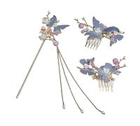 Gogogmee 1set Fermagli Per Stile Vintage Con Farfalle e Frange Accessori Tradizionali Per Acconciature Da Sposa e Cerimonie Perfetti Per Buns e Occasioni Speciali