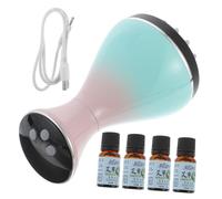 Gogogmee 1set Massaggiatore Cervicale Elettrico Portatile Con Funzione Scalp e Spalle Massaggiatore Ricaricabile Per Sollievo Da Dolori e Rigidità Blu