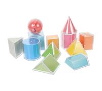 Gogogmee 1set Modelli Geometrici Per Geometrici Solidi Didattici Per Apprendimento Visivo e Manipolativo Inclusi Tipi Di Forme Trasparenti Per Matematica e Geometria