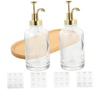 Gogogmee 1Set Sciroppo Riutilizzabile con Pompa Distributori per Bar Design Compatto e Trasparente per Condimenti