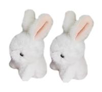 Gogogmee 2 Adorabile Peluche Bianco Charm Pendente Portachiavi per per Compleanni