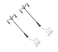Gogogmee 2 Lampade da Cortile in Miniatura LED Bianco Decorazione per Giardino in Miniatura e Casa delle Bambole Accessorio Resistente per Layout Tavolo Sabbia
