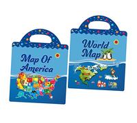 Gogogmee 2 Libro Di Adesivi Della Mappa Adesivi Per Finestre Libro Di Adesivi Per Bambini Adesivi Per Camerette Per Bambini Mappa Del Libro Di Adesivi Americani Adesivi Autoadesivi Pvc
