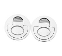 Gogogmee 2 Maniglia per Boccaporto Inossidabile con Design Incassato Maniglia Sollevamento per Barche Accessorio Anticorrosione per Gavoni e Finitura Lucida