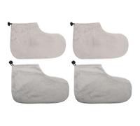 Gogogmee 2 Paia Stivali Stivaletti Fodera Da Bagno Di Paraffina Trattamento Ricariche Di Cera Di Paraffina Sottopiede Termico Kit Sacchetti Di Cera Terme Copertura in Cera Calda Cotone Grey