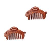 Gogogmee 2 Pettini in Legno Di Sandalo Pettine in Legno Per Ondulati E Lisci Per Il Cuoio Capelluto