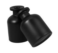 Gogogmee 2 pezzi Bottiglie Diffusore in Vetro Cilindrico Opaco Nero per Essenziali e Profumi Design Compatto ed Elegante per Ambienti Domestici e Uffici
