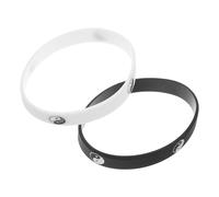 Gogogmee 2 pezzi Braccialetti in Silicone Tai Chi Sportivi e Danza Design Hip-hop Streetwear Regolabili per Uomo e Donna Nero e Bianco