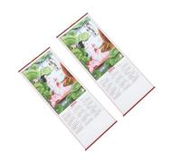 Gogogmee 2 Pezzi Calendario da Parete Anno Serpente in Stile Rattan Finto Calendario Lunare Cinese da Appendere Decorazione Feng Shui per Capodanno Lunare