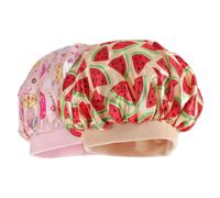 Gogogmee 2 Pezzi Cappello Notte in Satin Stampato Copricapo Dormire e Protezione per Doccia e Viaggio Adatto Casa e Spostamenti