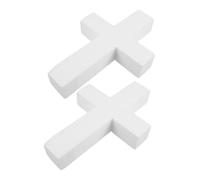 Gogogmee 2 Pezzi Croci in Schiuma Non Verniciate per Artigianato Religioso Decorazioni Prima Comunione Modelli Leggeri per DIY Feste e Celebrazioni Cristiane