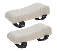 Gogogmee 2 Pezzi Cuscini per Braccioli Ergonomici per Sedia da Ufficio e Gaming con Fodera Lavabile con Cerniera Imbottitura Morbida in Poliestere e Spugna Base Antiscivolo e Cinturino