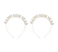 Gogogmee 2 Pezzi Di Fascia Per Con Scritta "happy New Year" E Scritta "party Hair Decor Prop" Elegante Accessorio Per Decorativo Per Feste