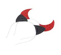 Gogogmee 2 Pezzi Fasce Creative con Corna Diavolo Rosse e Orecchie di Gatto Nere Accessori per Feste Carnevale e Cosplay Facili Indossare e Resistenti
