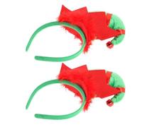 Gogogmee 2 Pezzi Fasce per Capelli Natalizie con Cappello Clown Strisce e Campanelli Accessori Comodi e Colorati per Feste e Adulti Decorazione Festiva per Party di Natale