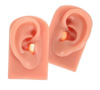 Gogogmee 2 Pezzi Forma Orecchio Silicone Per Pratica Piercing Forma Umana Flessibile Realistico Per Formazione Medica e Didattica