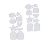 Gogogmee 2 Pezzi Fustelle in Acciaio al Carbonio per Taglio Etichette Pendenti Design Fai da Te per Adulti Materiale Resistente per Goffratura e Creazioni Artigianali