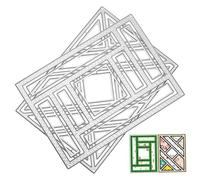 Gogogmee 2 Pezzi Fustelle in Metallo per Scrapbooking con Design Geometrico Taglio Precisione e Resistente per Decorazioni Biglietti e Sfondo Strumenti DIY per Artigianato Creativo