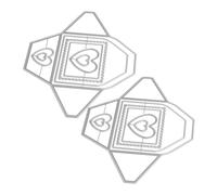 Gogogmee 2 Pezzi Fustelle Taglio Metallo Forma Cuore Envelope per Scrapbooking e Biglietti DIY Carbon Steel Robusto e Affilato per Album e Decorazioni Carta