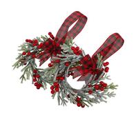 Gogogmee 2 Pezzi Ghirlande Natalizie con Bacche Rosse Decorazione Rustica da per Finestre e Mobili Stile Country per Casa e Feste