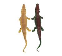 Gogogmee 2 pezzi Giocattolo Coccodrillo Realistico in Plastica Morbida con Suono Giocattolo Educativo Animali Giungla per Decorazione Casa
