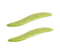 Gogogmee 2 pezzi Gua Sha in Pietra Naturale per Massaggio Corpo e Viso Strumento Scraping Levigante per Trattamento Gambe e Glutei Design Compatto e Leggero per Benessere e Circolazione