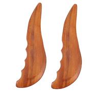 Gogogmee 2 Pezzi Gua Sha Therapy Tools Piastra Raschiante in Legno Per Massaggio Del Corpo E Del Viso