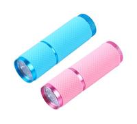 Gogogmee 2 pezzi Lampada LED per Unghie Mini Portatile Lampada Manicure con per Asciugatura Rapida Gel Nail Art Design Compatto e Resistente per Casa e Salone Colori Rosa e Blu