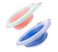 Gogogmee 2 pezzi Lavabo Pieghevole per Ragazzo Bacinella Portatile con Design Cartone Animato Materiale Durevole con Cinturino per Sospensione e Asciugatura per Casa e Viaggi