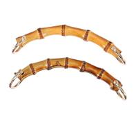 Gogogmee 2 Pezzi Manici in bambù per Borse Fai da Te Design Elegante e Durevole per Accessori Tote Bag e Sacchetti Maniglie Classiche in Colori e Scuro Artigianato Creativo