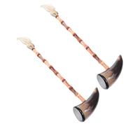 Gogogmee 2 Pezzi Martello Massaggiante In Corno Di Bue Grattaschiena Portatile Martello Massaggiante In Corno Di Bue Massaggiatore Manuale Strumento Per Il Prurito Alla Schiena