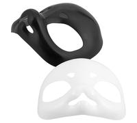 Gogogmee 2 Pezzi Maschera Base Fursuit Nera e Bianca Non Dipinta per Cosplay Animali DIY Testa Costume Animale per Halloween e Carnevale Accessorio Versatile per Maschere Personalizzabili