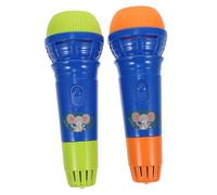 Gogogmee 2 pezzi Microfono Giocattolo per Microfono Finto Leggero per Cantare e Giocare Educativo per Ragazzi e Ragazze Design Divertente e Maneggevole Regalo Colore Casuale Colore Casuale