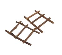 Gogogmee 2 Pezzi Miniatura Scala in Rattan Naturale per Micro Paesaggi Accessori Decorativi per Casa delle Bambole e in Miniatura per Progetti DIY e Scene Fotografica