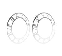 Gogogmee 2 pezzi Orologio da parete Quadrante acrilico Specchio rotondo Numeri romani Orologio adesivo da parete per casa Camera da letto Soggiorno Decorazione della casa