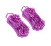Gogogmee 2 pezzi Pettine Massaggio Capelluto in Silicone per Pulizia Profonda e Esfoliazione Massaggiatore Ergonomico per Donna Adatto Tutti i Tipi di Doccia e Viaggio