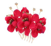 Gogogmee 2 Pezzi Pettini Laterali per Capelli Fiori Scarlatti Accessori Sposa Leggeri e Resistenti Clip Hibiscus per Donna Decorazioni Hawaiiane per Matrimonio e Servizio Fotografico