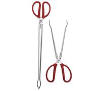 Gogogmee 2 pezzi Pinze in Inossidabile per Granchi e Pesci Fangosi Pinze Multiuso per Rifiuti Raccolta Spazzatura in Giardino Picnic Bbq e Pulizia Parchi